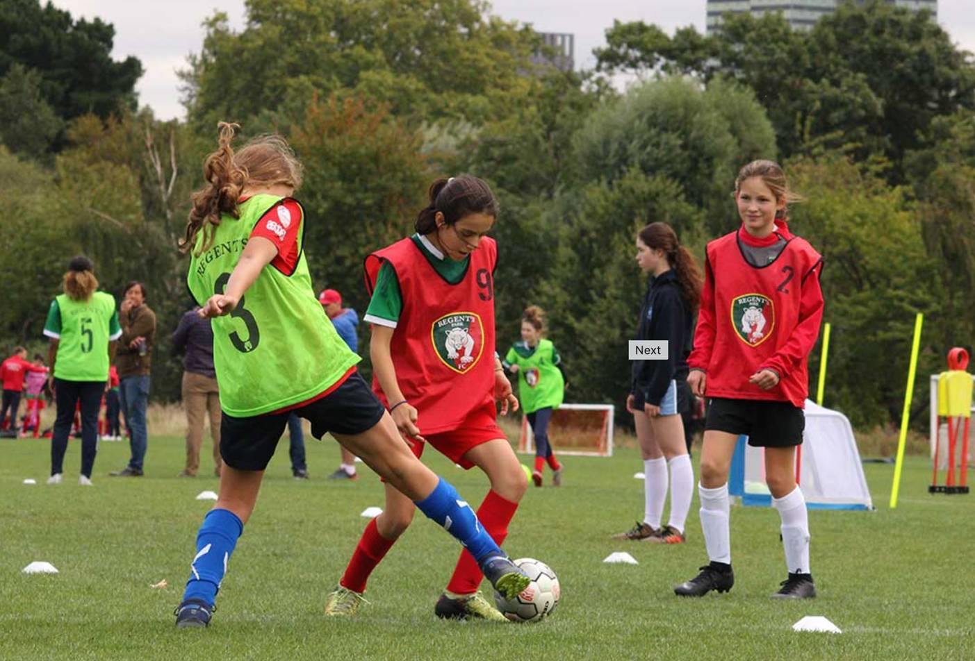 Children playing football